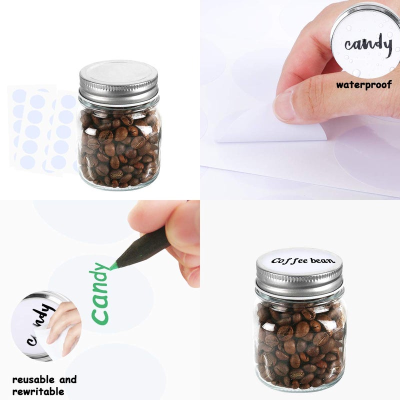 KAMOTA Glass Jars, 4 oz Mini Jars With Lids for Mason Canning Favor DIY Spice Jam, 24 Pack, 30 Whiteboard Labels Included - Image 4